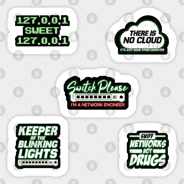 Network Engineer Technician Sticker Pack Sticker by NerdShizzle